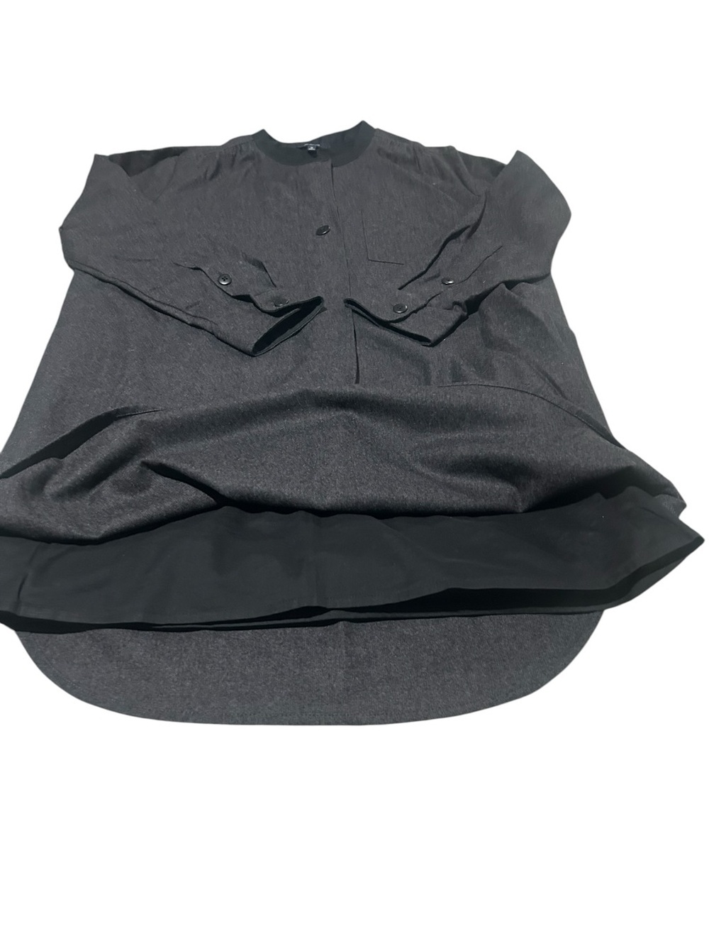 Madewell Latitude Charcoal Gray Wool Blend Crew Neck Shirt Dress Size Med E0910 - Picture 5 of 12